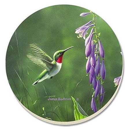 COUNTERART Counter Art CART47133 Hummingbird Hosta Coasters; Set of 4 CART47133